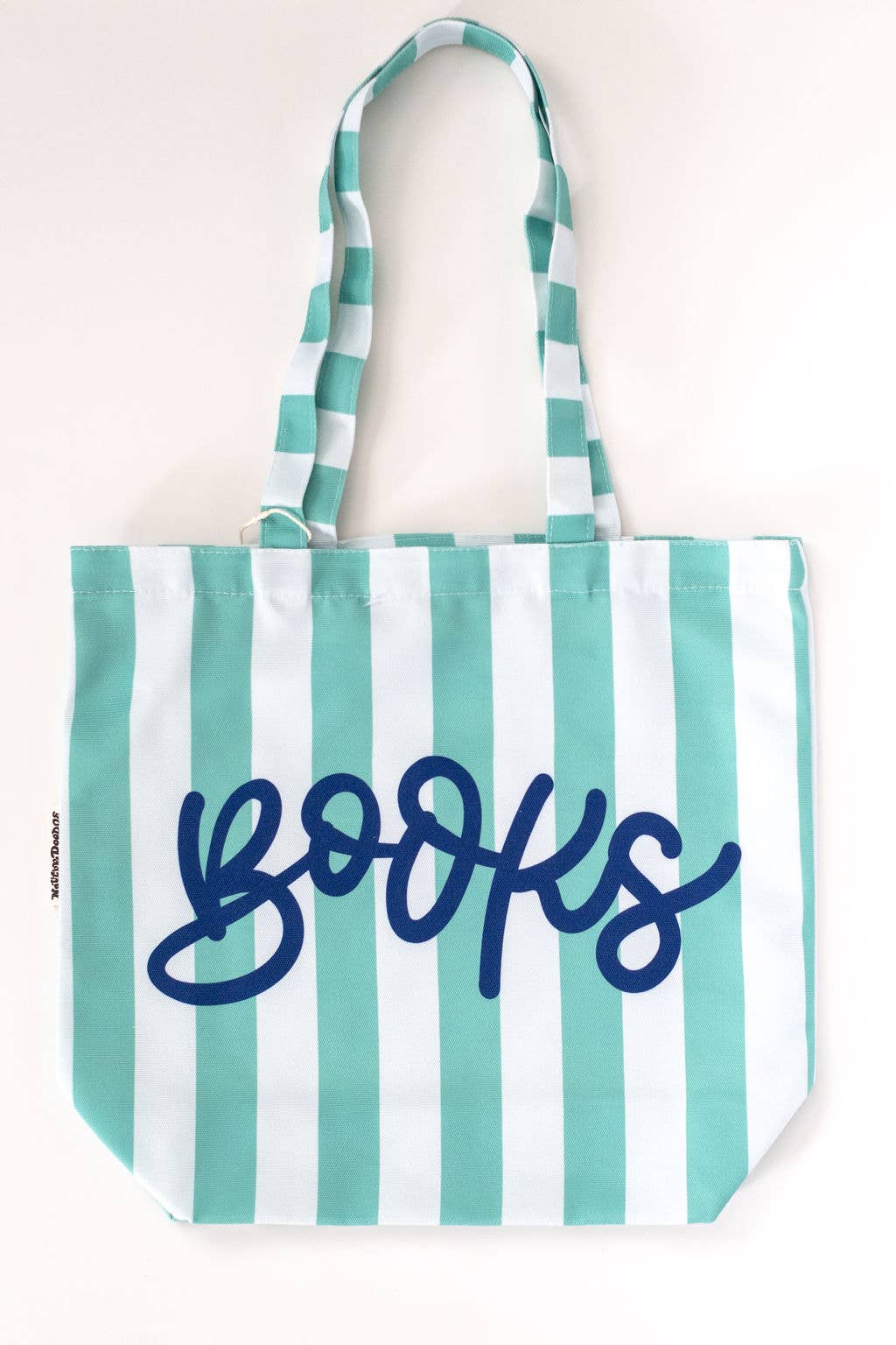 Blue Striped Tote Bag
